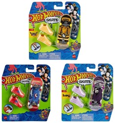 Hot Wheels Fingerskateboard mit Schuhen und Board Sortiert 14x16,5cm