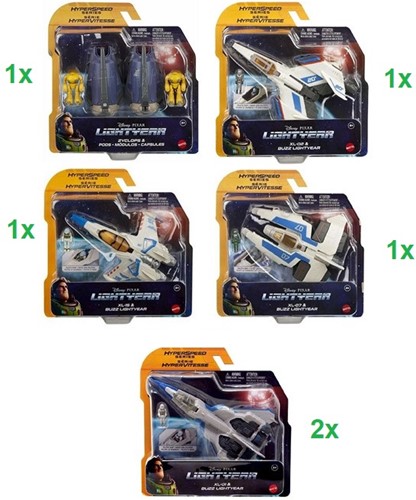 Disney Lightyear Aircraft con mini-figure Hyperspeed Space Ship 5 assortiti 20x20cm