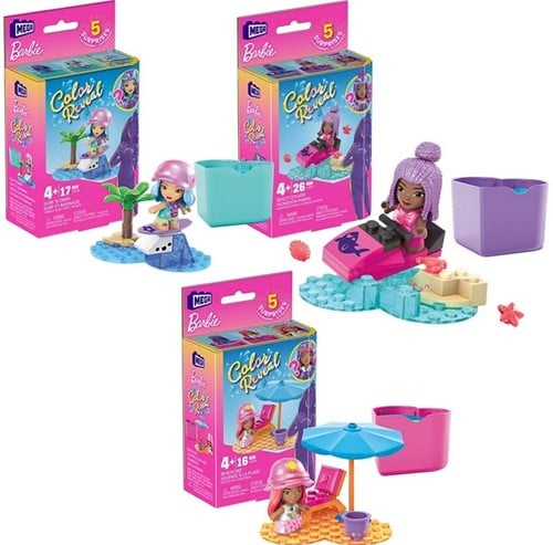 Mega Contstrux Barbie Color Reveal assorti 10,5x17,5cm
