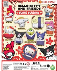 Capsule 90mm. Hello Kitty Sushi Squishy