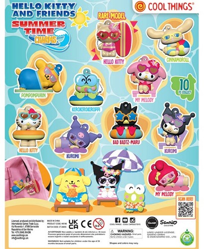 Capsule 65mm. Hello Kitty and Friends Summertime Charms