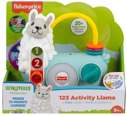 Fisher-Price Linkimals Interactief Speelgoed met licht en geluid Lama 20,5x24cm (Taal: Nederlands)