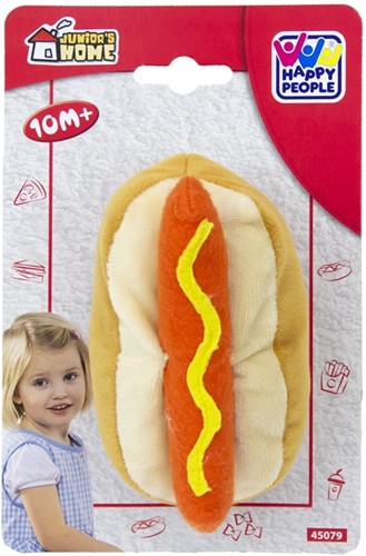 Happy People Pluche Hotdog 14cm