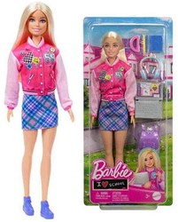 Mattel Barbie "I Love School" Bambola con uniforme scolastica e materiale scolastico 15,5x32,5cm