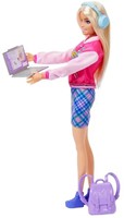 Mattel Barbie "I Love School" Bambola con uniforme scolastica e materiale scolastico 15,5x32,5cm-3