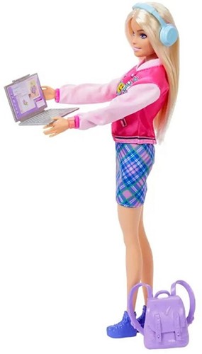 Mattel Barbie I Love School Puppe mit Schuluniform und Schulzubehör 15,5x32,5cm-3