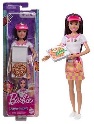 Mattel Barbie Skipper First Jobs Muñeca Vendedora de pizzas 10x32cm