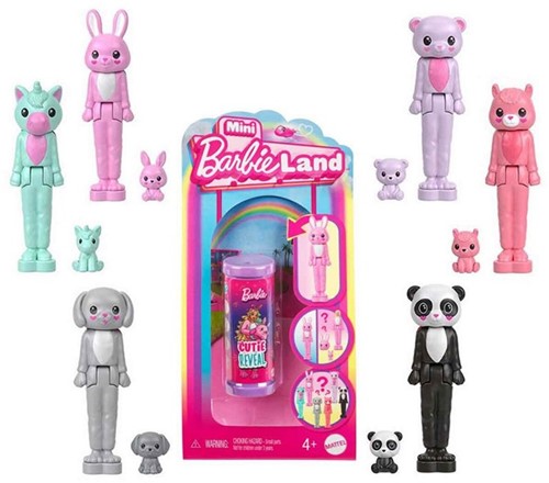 Mini Barbie Land Mini Puppe 4cm Cutie Reveal Doll 7,5x15cm sortiert im Display (10)-2