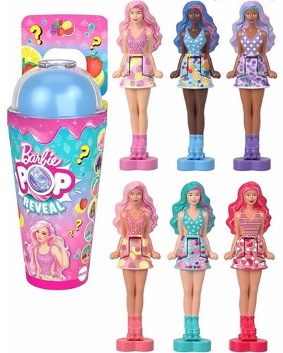 Mini Barbie Land Mini Bambola 4cm + Bicchiere 7,5x15cm-2