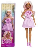 Bambola Mattel Barbie Fashionistas con vestito e capelli rosa 10,5x32,5 cm