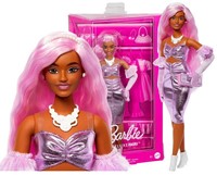 Mattel Barbie Deluxe Style Bambola della con abito viola metallizzato, guanti di velluto e accessori 20x33cm