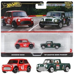 Hot Wheels Premium Car Culture Die-Cast Voertuig 2-Pack 1:64, Mini Cooper 16,5x21cm