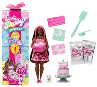 Barbie Party Unboxed bambola + 10 sorprese 11,5x32,5 cm