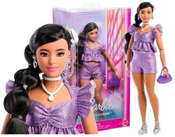 Mattel Barbie Deluxe Style di con abito viola metallizzato 20x33cm