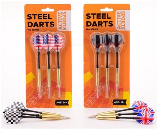 Sports Active 3 darts 15 gram op kaart 4 assorti