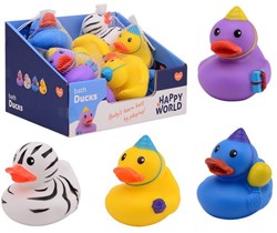 Happy World rubber duck 8cm assorted in display (12)