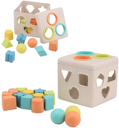 Happy World bio plastic vormenstoof in doos 15x15x15cm