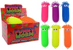 Fluffy worm with big eyes 28cm assorted in display 