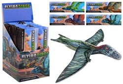 Dinosaurus Werpvliegtuigjes in display 4 assorti EVA 19x18,5cm