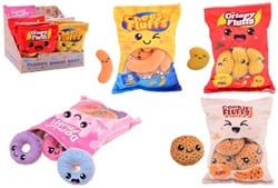 Pluche Snack Zakjes 14x17cm assorti in display (12)