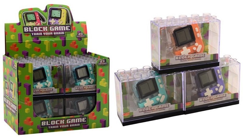 Block game console 10x4x8cm 3 sortiert im display (12)