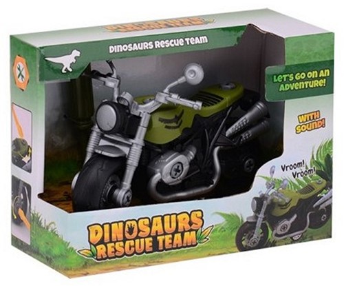 Dinosaurs Rescue Team motorcycle with light and sound in box 14.5x20cm-2