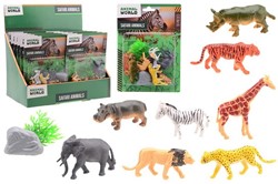 Animal World Ensemble de jeu d'animaux sauvages 10 pièces sur carte 14x3,5x19,5cm en présentoir (12)
