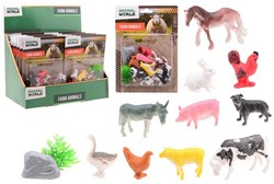 Animal World Bauernhoftiere Spielset 12-teilig auf Karte 14x2,5x19,5cm im Display (12)