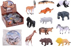 Animal World Animaux sauvages 9x2x9cm 12 assortis en présentoir (36)