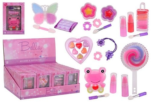 Bella make-up set in display 6 assorti 8x12cm