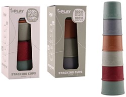 Happy World Vasos apilables de plástico (100% Recycled)