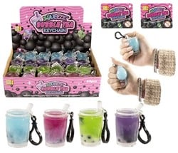Squeeze Bubble Tea con llavero 6,5 cm, 54 gramos, 4 surtidos en expositor (24)