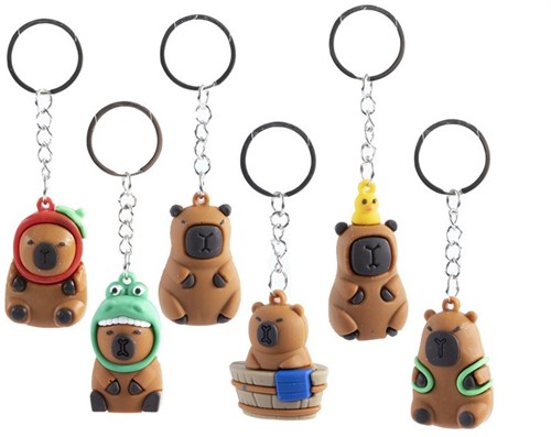 Porte-clés Capybara assorti 5 cm-2
