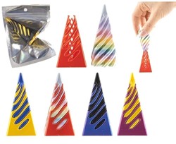 Magic 3D printed fidget toys vierkant 6,7cm assorti