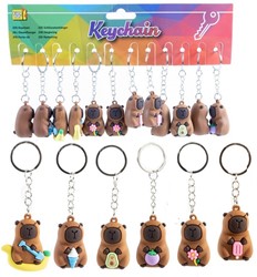 Capybara Sleutelhanger 3D assorti 5cm