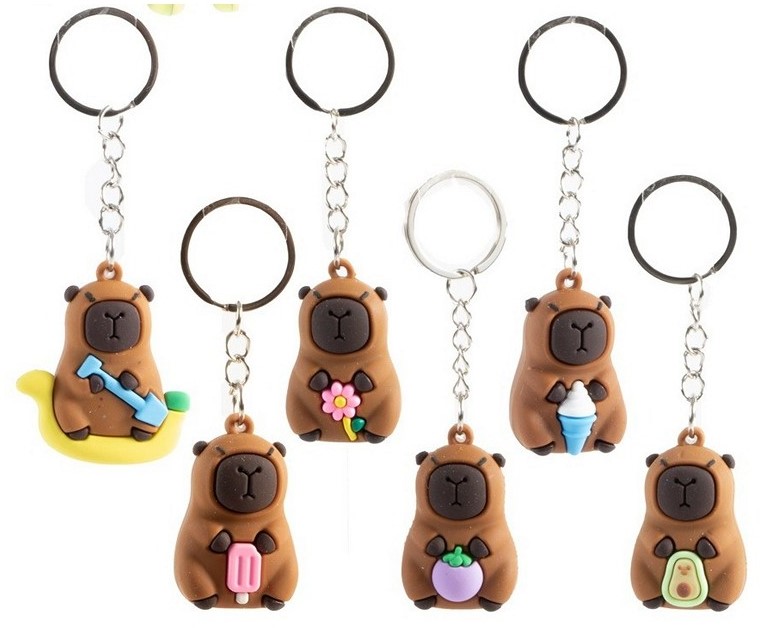 Leuke Capybara Sleutelhanger | Gehaakte Pluche - Kleding-Dressing Handbreien Dier Garen Gehaakte Kleine Pop Voor Jongens Meisjes, A, Refer to