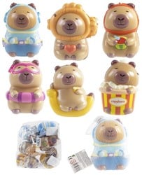 Capybara Squeeze 10cm Slow Rise 6 assorti in netje