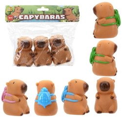 Capybara Badspeeltjes 8,5cm 3-Pack 15x13x2,5cm