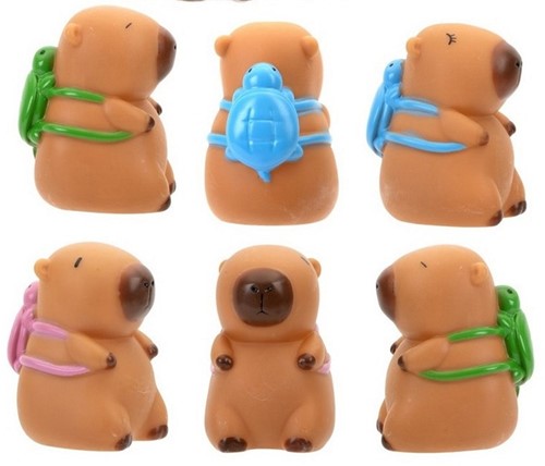 Jouets de bain Capybara 8,5 cm, lot de 3, 15 x 13 x 2,5 cm-3