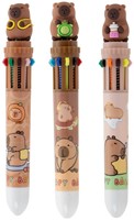 Capybara Bolígrafo de 10 colores 15cm 3 surtidos en expositor (36)-3