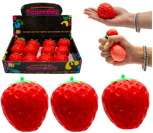 Squeeze XL Aardbei 6x8cm 63 Gram in display (12) (Air-Freight)