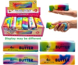 Squeeze Boter Rainbow 14x4x4cm in display (12) (Air Freight)