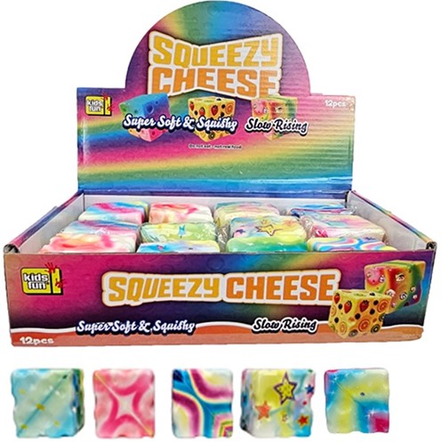 Squeeze Cheese slow-rise printed 4.5×4.5cm. in display (12)-2
