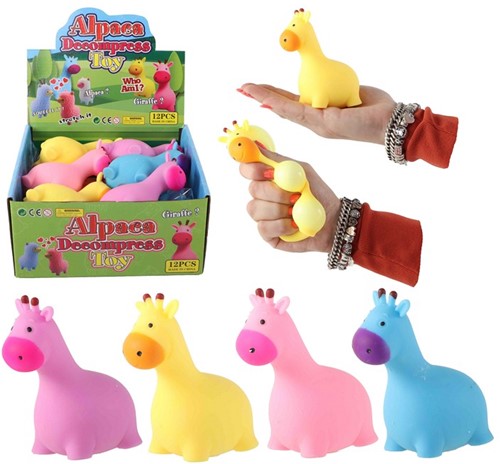 Squeeze Giraffe 10,5cm assorti in display (12)