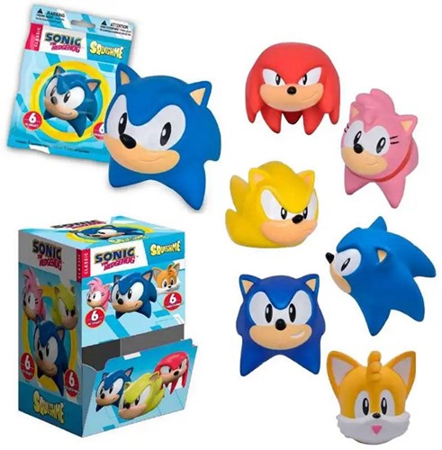 Sonic the Hedgehog Squishme in blindbag 12,5x14cm assorti in display 