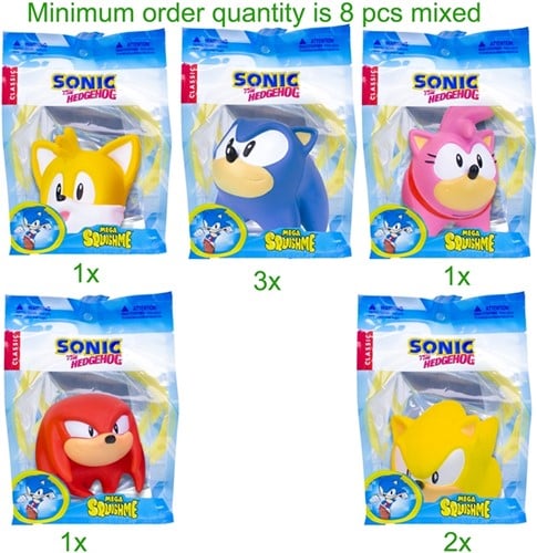 Sonic the Hedgehog Mega Squishme 5 assorti 15,5x22cm 