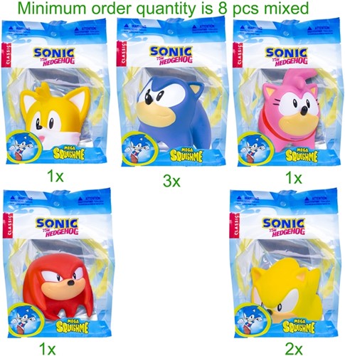 Sonic the Hedgehog Mega Squishme 5 surtidos 15,5x22cm 