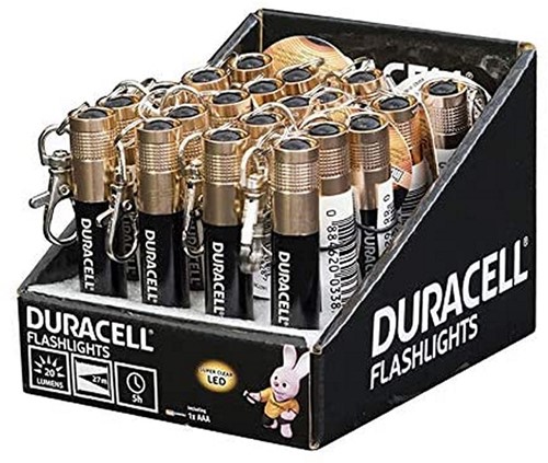 Duracell Flashlights zaklamp LED 8cm in display (Incl. 1x AAA Batterij)