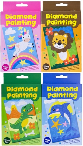 Diamond painting 4 assorti 10,5x19cm