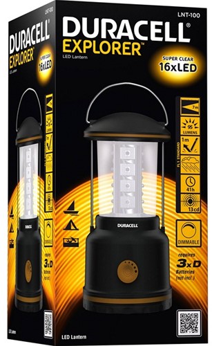 Duracell Explorer LED Lantaarn (16 LEDS) 11x24cm (Incl. 3x D Batterijen)